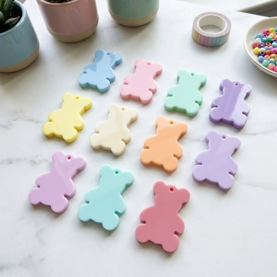 Epoksi Silikon Kalıp Ayıcık Şekilli Anahtarlık Kalıbı 10 Lu