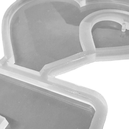 Epoksi YERLİ Sevgililer Günü Fotoğraf Çerçevesi Kalp Masaüstü Resimlik Kalıbı