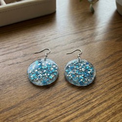 Epoksi Silikon Kalıp Anahtarlık Daire Yuvarlak Delikli Kolye Küpe Kalıbı 2 CM 25 Li