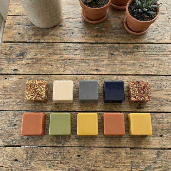 Epoksi Silikon Kalıp Kare Anahtarlık Kalıbı 5 CM 20 Li