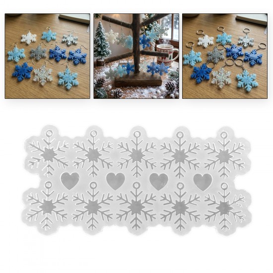 Epoksi Kış Temalı Kartanesi Kalıbı 10 Lu