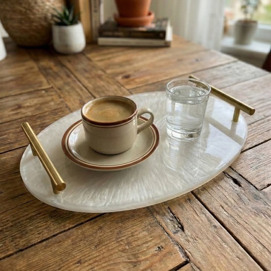 Epoksi Oval Söz ve Nişan Tepsisi Kalıbı 27x20 CM