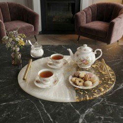 Epoksi Oval Söz ve Nişan Tepsisi Kalıbı 35x23 CM