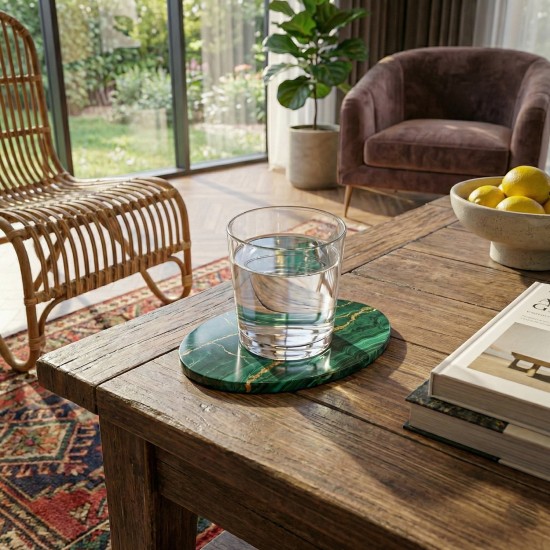 Epoksi Oval Bardak Altlığı Kalıbı 13x9 CM