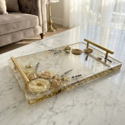 Epoksi Dikdörtgen Söz ve Nişan Tepsisi Kalıbı 25x30 CM