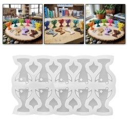 Epoksi Kupa Model Anahtarlık ve Kolye Kalıbı 10 Lu