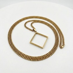 Epoksi Kare Model Metal Kolye Takı Ucu (5 Adet)