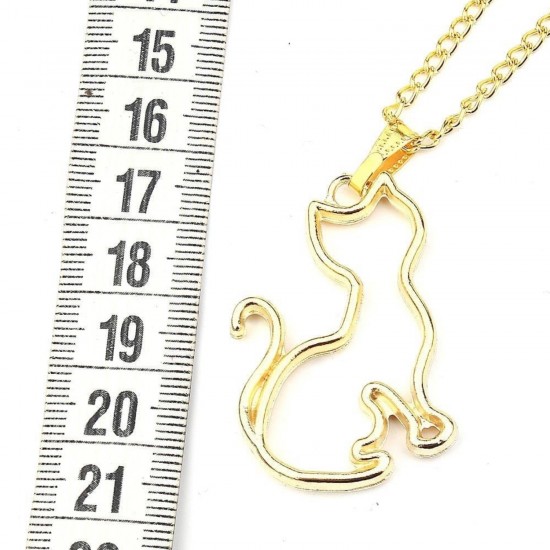 Epoksi Oturan Kedi Model Metal Kolye Takı Ucu (5 Adet)