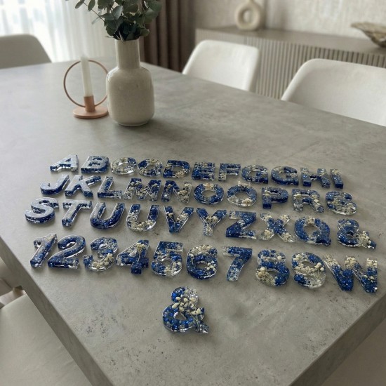 Epoksi Küçük Türkçe Harfler ve Rakamlar Kalıbı 3 CM