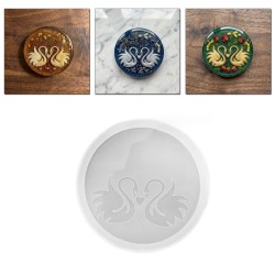 Epoksi Kuğu Desenli Magnet Kalıbı 7 CM