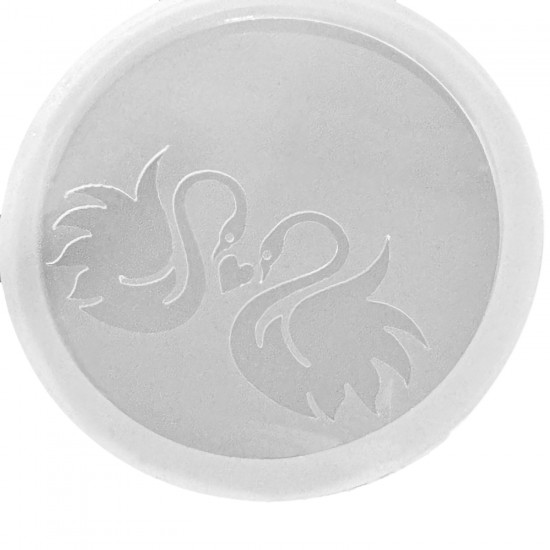 Epoksi Kuğu Desenli Magnet Kalıbı 7 CM