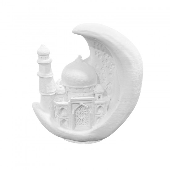 Silikon 3D Ay Hilal İçinde Cami Model Taş Tozu Kalıbı