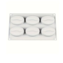 Silikon Kek Kalıp Sugarcraft Kahve Çekirdekleri Kalıbı Şeker Hamuru Çikolata Kalıbı 6 Lı