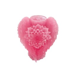 Silikon 3D Çiçekli Melek Kanadı Mum Kalıbı