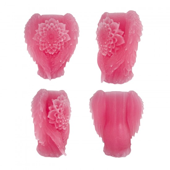 Silikon 3D Çiçekli Melek Kanadı Mum Kalıbı