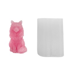 Silikon 3D Kedi Figürü Mum Kalıbı