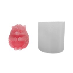 Silikon 3D Sevimli Kirpi Mum Kalıbı