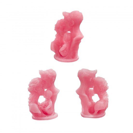 Silikon 3D Anne Baba ve Çocuk Figürlü Mum Kalıbı