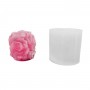Silikon 3D Silindir Gül Buketi Mum Kalıbı