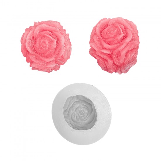 Silikon 3D Silindir Gül Buketi Mum Kalıbı