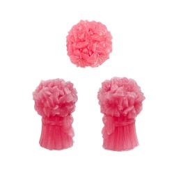 Silikon 3D Kurdeleli Gelin Çiçek Buketi Mum Kalıbı