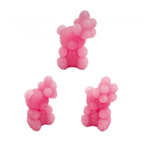Silikon 3D Balonlu Sevimli Ayıcık Mum Kalıbı