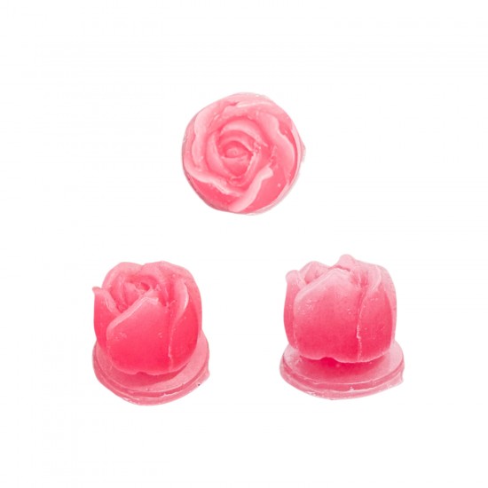 Silikon 3D Mini Süslemelik Gül Mum Kalıbı