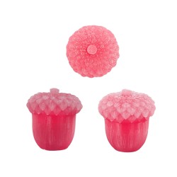 Silikon 3D Meşe Palamudu Mum Kalıbı