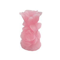 Silikon 3D Vazo Formlu Gül Mum Kalıbı