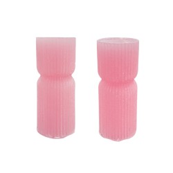 Silikon 3D Küçük Boy Çizgili Konik Sütun Mum Kalıbı