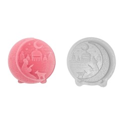 Silikon Cami ve Kuzulu Hilal Figürlü Mum Kalıbı