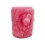 Silikon 3D Kabartmalı Aslan Şeklinde Sütun Mum Kalıbı