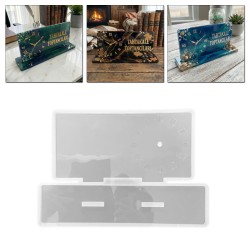 Epoksi Roma Rakamlı Saatli Fotoğraflık ve İsimlik Stand Kalıbı