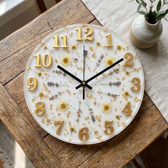 Epoksi Rakamlı Saat Kalıbı 30 CM