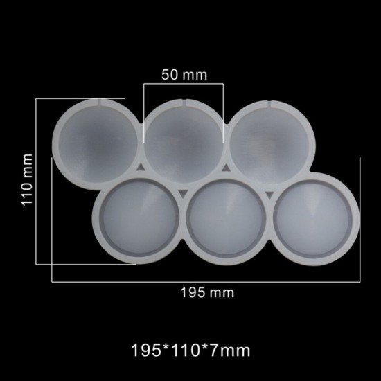 Silikon Yuvarlak Model Bombeli ve Düz Şeker Lolipop Kalıbı 6 Lı