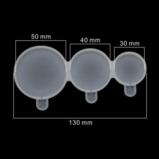 Silikon Yuvarlak Model 3 Farklı Boy Şeker Lolipop Kalıbı