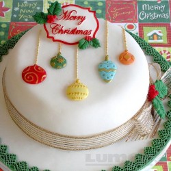 Silikon Noel Topları Figürleri Şeker Hamuru Kalıbı