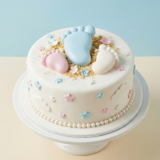 Silikon Bombeli Bebek Ayağı Şekilli Şeker Hamuru Kalıbı