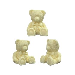 Silikon 3D Kurdeleli Sevimli Ayıcık Mum Kalıbı