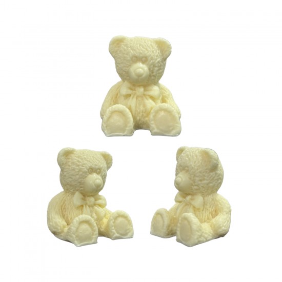 Silikon 3D Kurdeleli Sevimli Ayıcık Mum Kalıbı