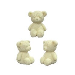 Silikon 3D Oturan Sevimli Ayıcık Mum Kalıbı