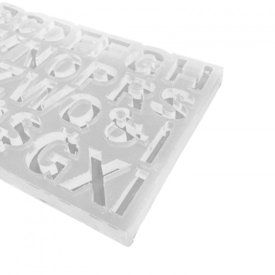Epoksi Mini Türkçe DÜZ Alfabe Harfleri Kalıbı 1.5 CM