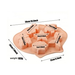 Silikon Kek Kalıp Çikolata Deniz Figürleri Kalıbı Şeker Hamuru Jelibon Taş Tozu Mum Kalıbı