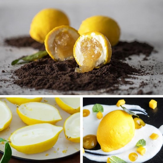 Silikon 3D Limon Şekilli Kapaklı Kek Kalıbı 6 Lı