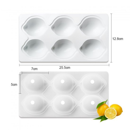 Silikon 3D Limon Şekilli Kapaklı Kek Kalıbı 6 Lı