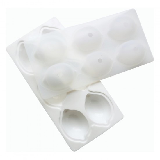 Silikon 3D Limon Şekilli Kapaklı Kek Kalıbı 6 Lı