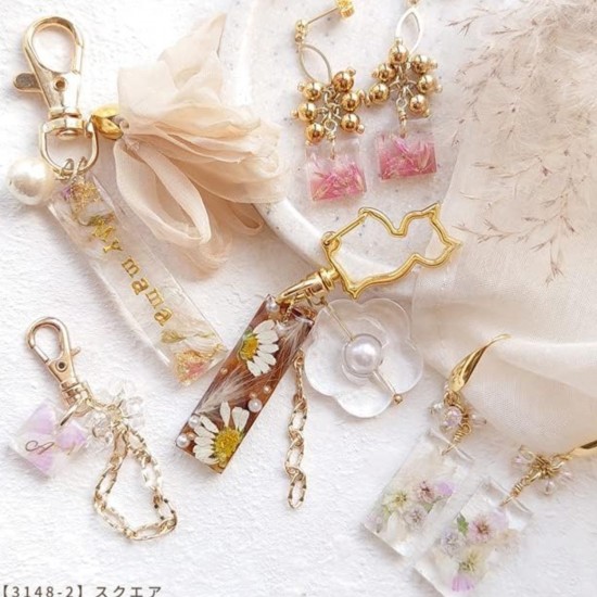 Epoksi Çoklu Anahtarlık Kare ve Dikdörtgen Model Delikli Kolye Küpe Kalıbı