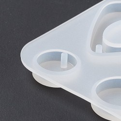 Epoksi Çoklu Ortası Boş Asimetrik Üçgen Model Delikli Kolye Küpe Kalıbı