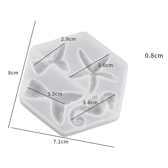 Epoksi Deniz Tema Figürleri (Deniz Atı, Deniz Kızı Kuyruğu, Deniz Yıldızı) Kolye Kalıbı