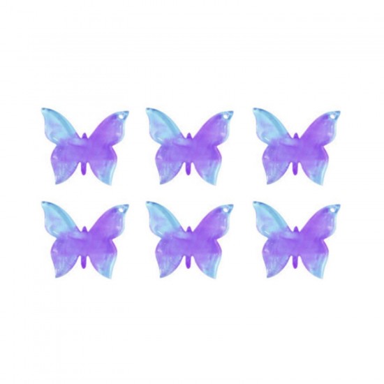 Epoksi Çoklu Kelebek Kolye ve Anahtarlık Kalıbı 4 CM 6 Lı